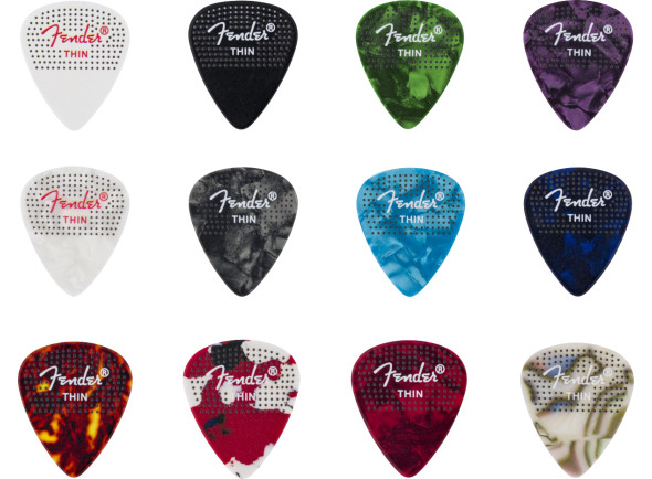 Fender 351 Dotted Celluloid 12Pk Thin Fender 351 Dotted Celluloid 12Pk Thin